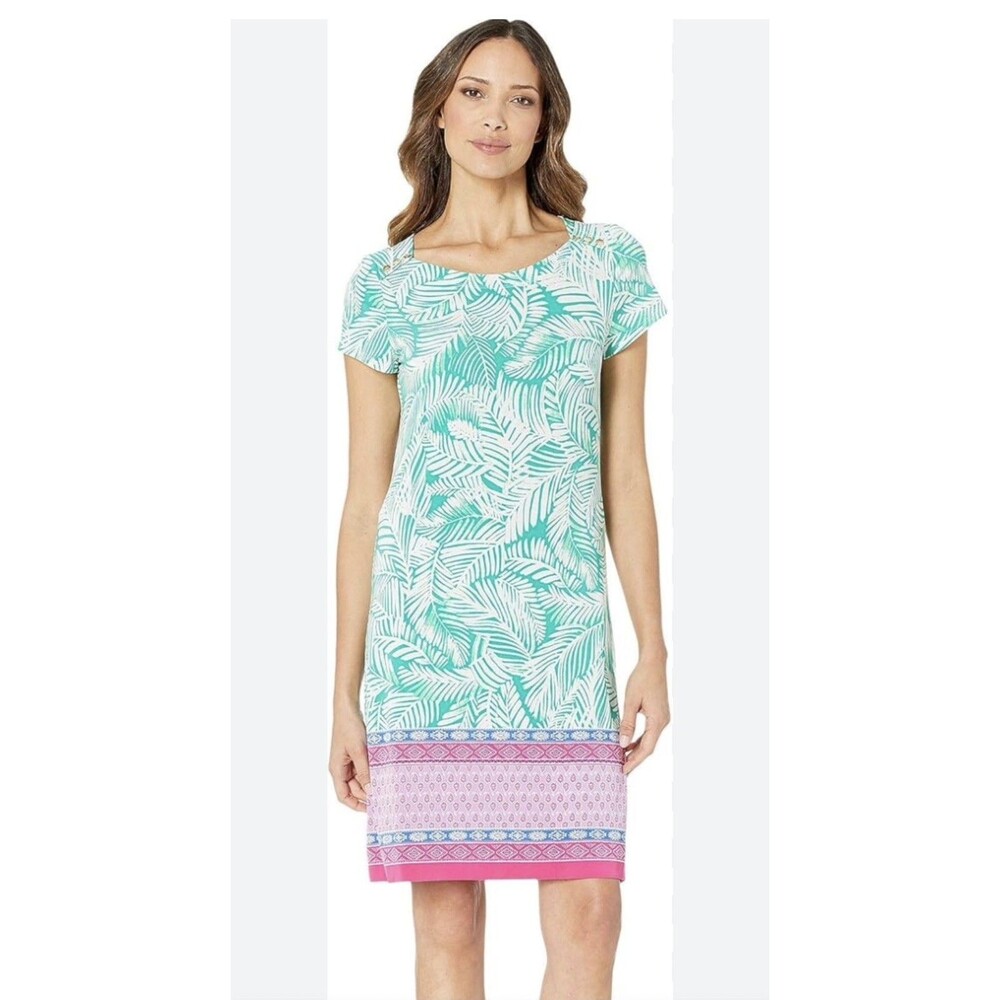 Pappagallo Women's Dress Resort Wear Engineered Hem No Wrinkle sz M